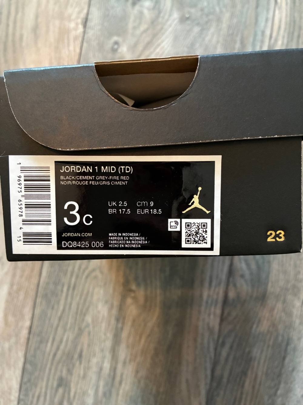Jordan 1 Baby Shoes 3c